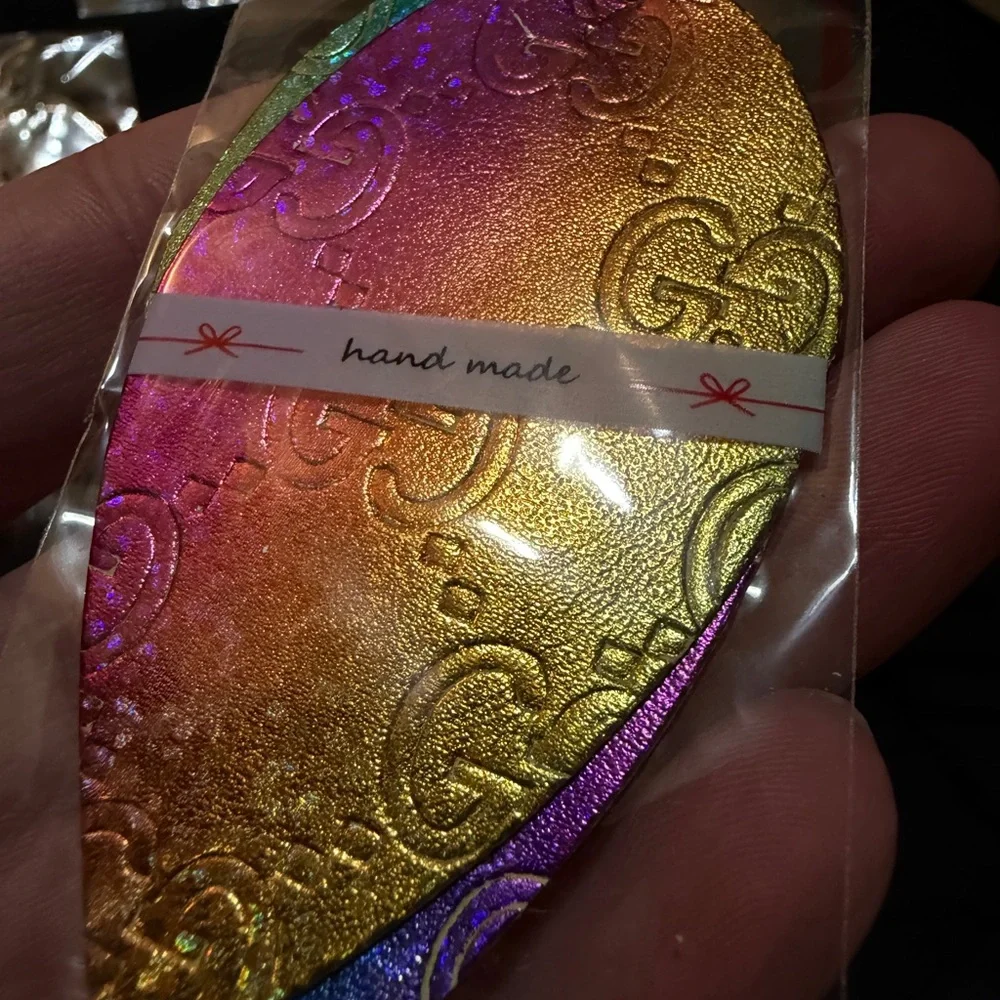 Gucci Multicolor Italian Leather Drop Earrings - Picture 2 of 4